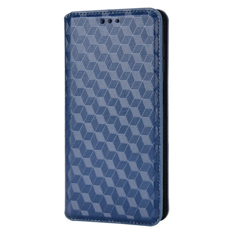 Folio Cover Samsung Galaxy M23 5G Custodia in pelle Effetto Pelle Cubo 3d