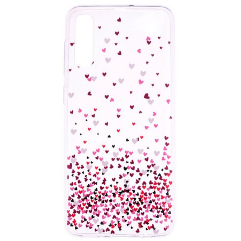 Cover Samsung Galaxy A70 Cuori Rossi Multipli Senza Soluzione Di Continuità