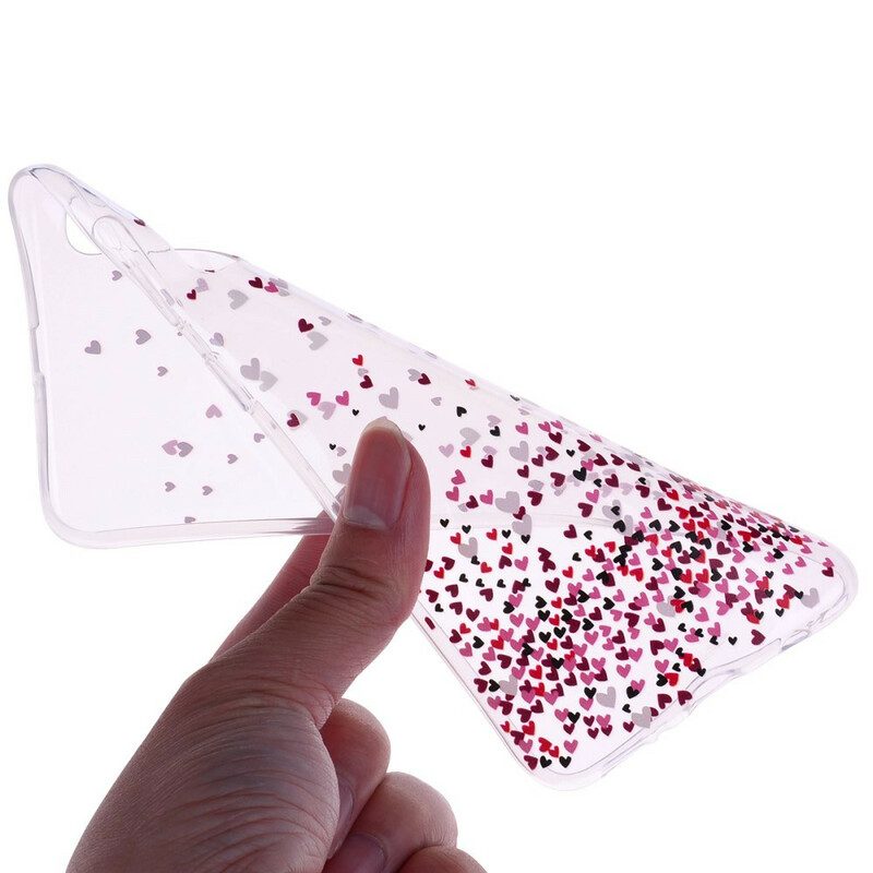 Cover Samsung Galaxy A70 Cuori Rossi Multipli Senza Soluzione Di Continuità
