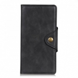 Custodia A Portafoglio Samsung Galaxy A70 Bottone Vintage In Ecopelle