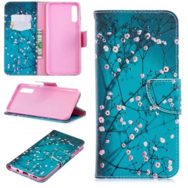 Custodia in pelle Samsung Galaxy A70 Albero In Fiore