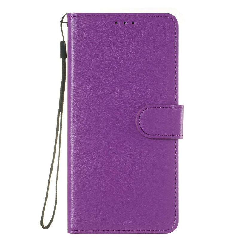 Custodia in pelle Samsung Galaxy A70 Cinturino In Ecopelle Colorata