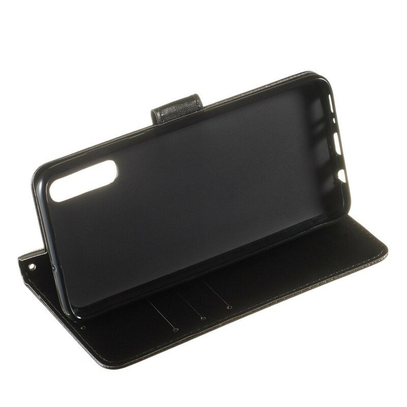 Custodia in pelle Samsung Galaxy A70 Cinturino In Ecopelle Colorata