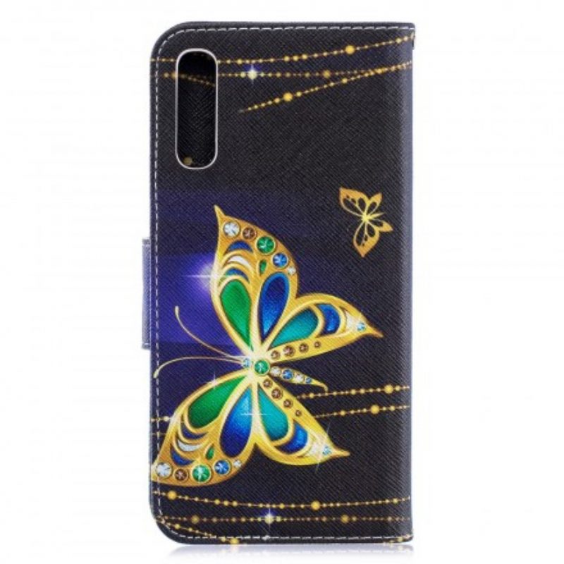 Custodia in pelle Samsung Galaxy A70 Farfalla Magica