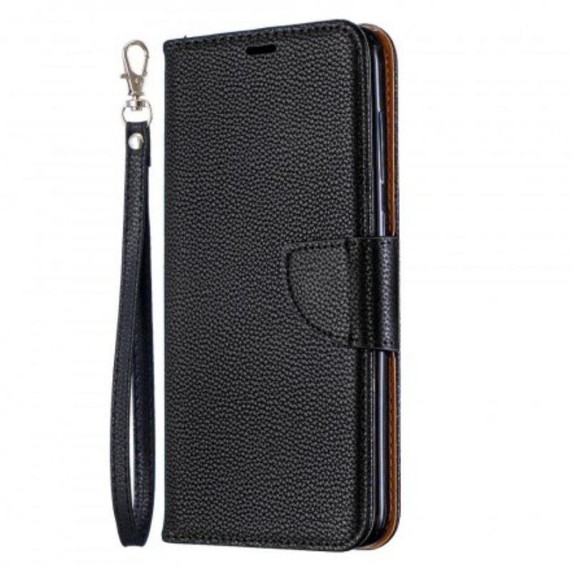 Custodia in pelle Samsung Galaxy A70 Folio Cover Litchi Rabat Obliquo