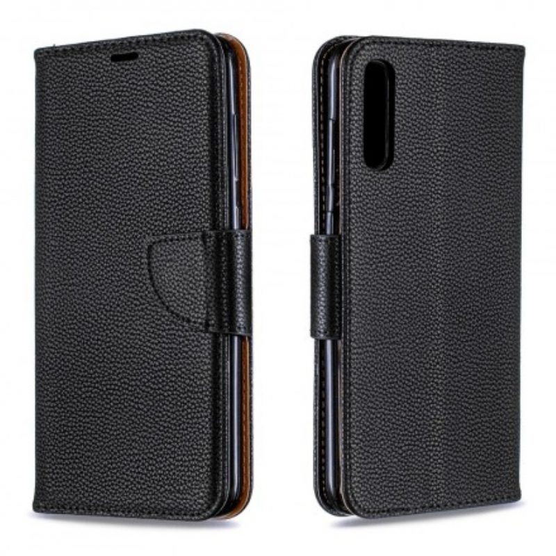 Custodia in pelle Samsung Galaxy A70 Folio Cover Litchi Rabat Obliquo