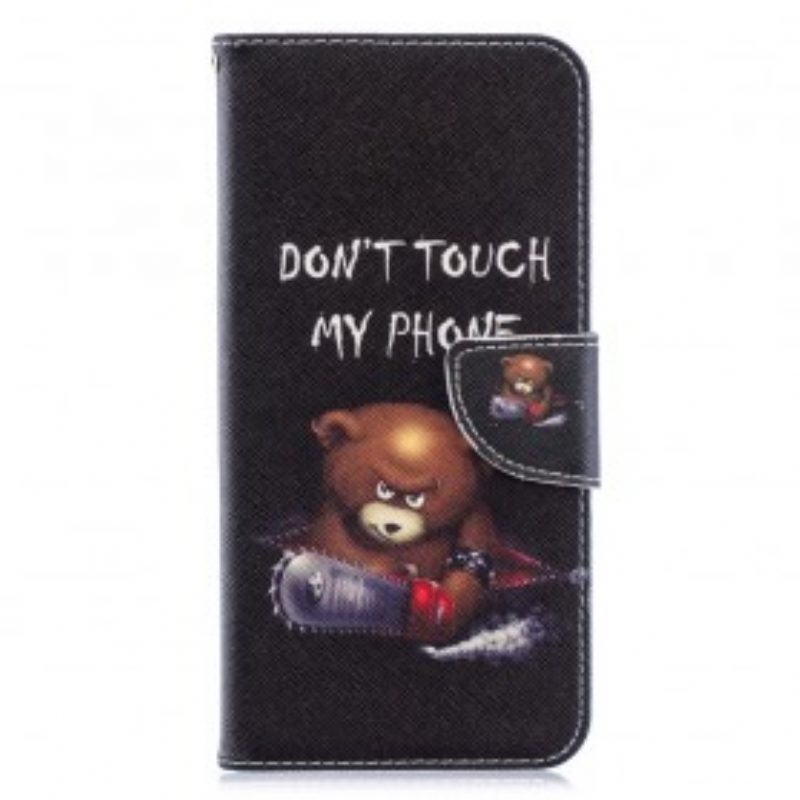 Custodia in pelle Samsung Galaxy A70 Orso Pericoloso