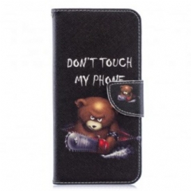 Custodia in pelle Samsung Galaxy A70 Orso Pericoloso