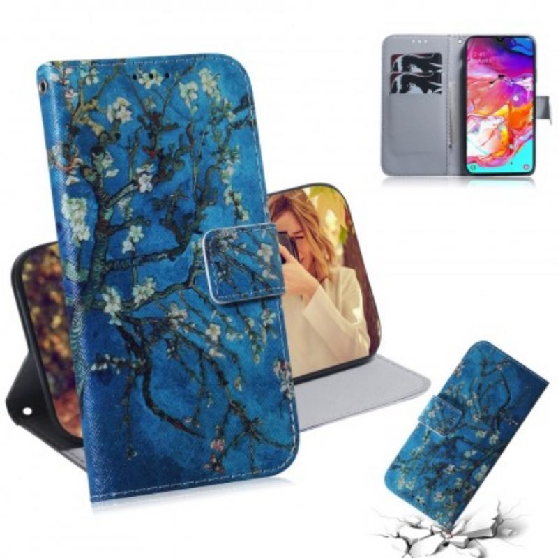Custodia in pelle Samsung Galaxy A70 Ramo Di Un Albero In Fiore