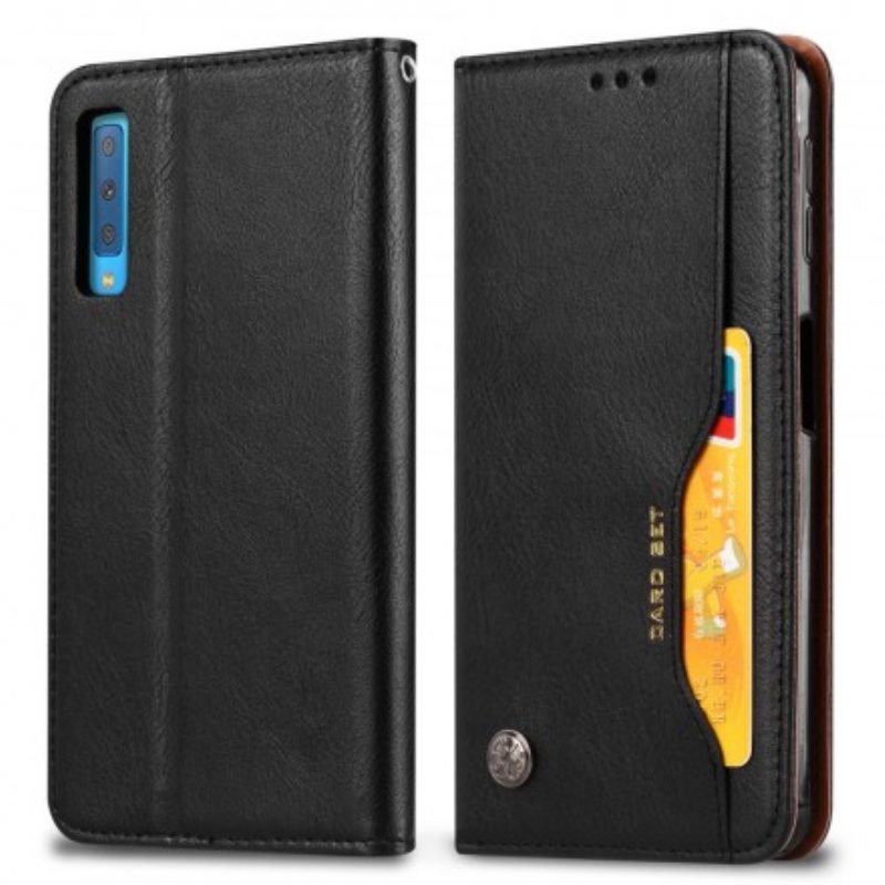 Folio Cover Samsung Galaxy A70 Custodia in pelle Portacarte In Ecopelle