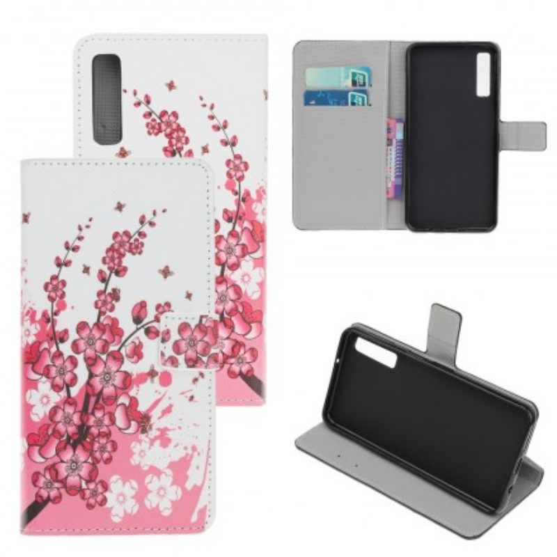 Folio Cover Samsung Galaxy A70 Fiori Tropicali
