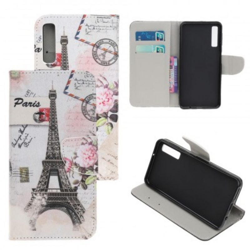 Folio Cover Samsung Galaxy A70 Retrò Torre Eiffel