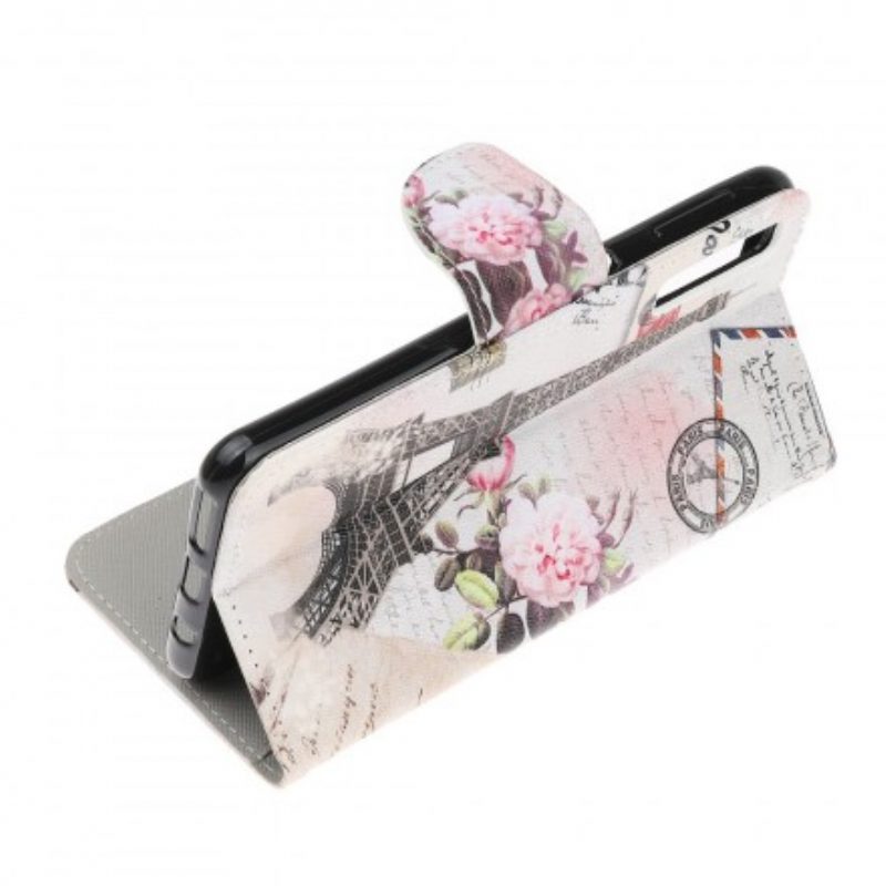 Folio Cover Samsung Galaxy A70 Retrò Torre Eiffel