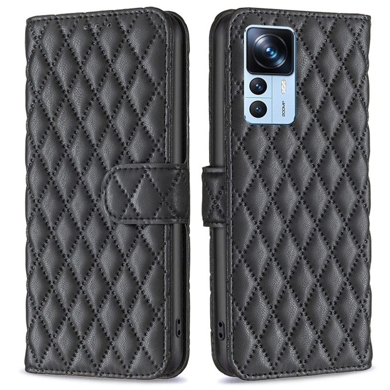 Custodia A Portafoglio Xiaomi 12T / 12T Pro Binfen Colore Stile Trapuntato