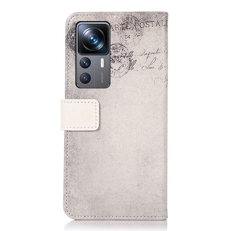 Custodia A Portafoglio Xiaomi 12T / 12T Pro Gatto Viaggiatore