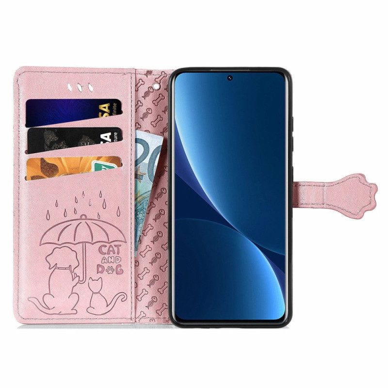 Custodia in pelle Xiaomi 12T / 12T Pro Animali Perizoma