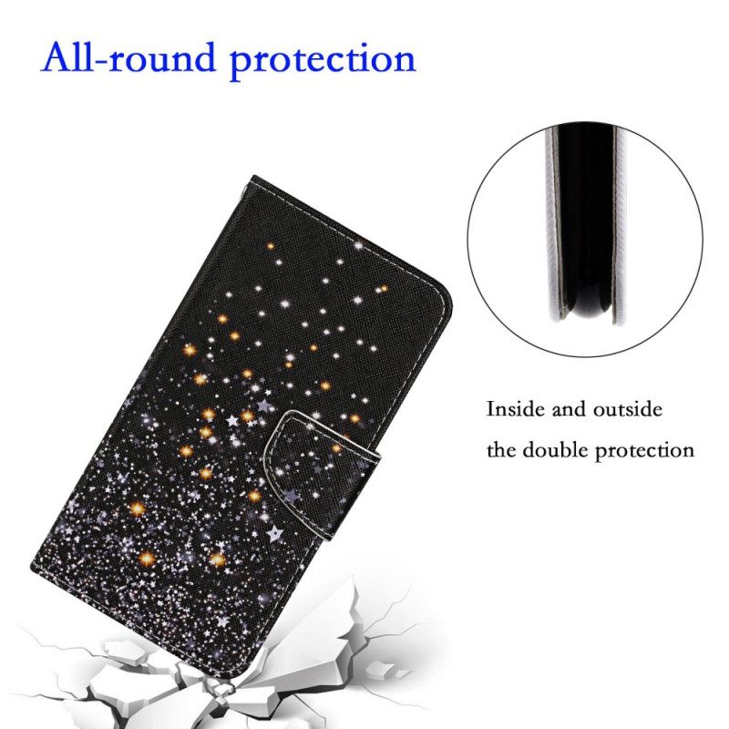 Custodia in pelle Xiaomi 12T / 12T Pro Cinturino Nero