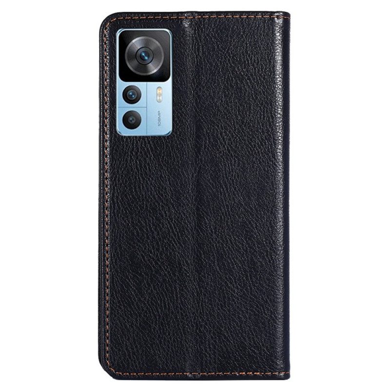 Custodia in pelle Xiaomi 12T / 12T Pro Cuciture A Vista