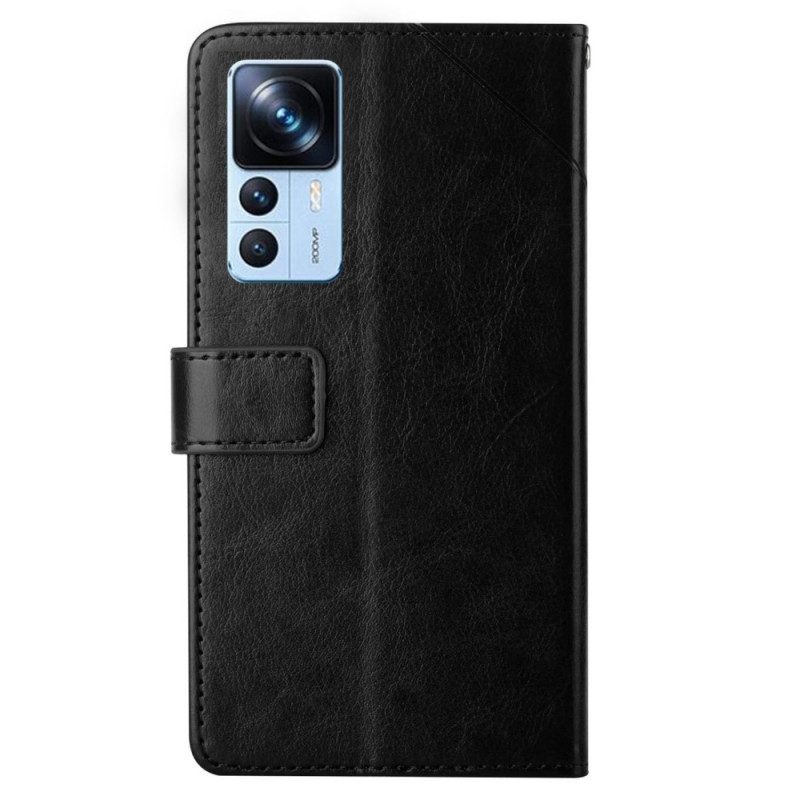 Custodia in pelle Xiaomi 12T / 12T Pro Disegno Del Cinturino