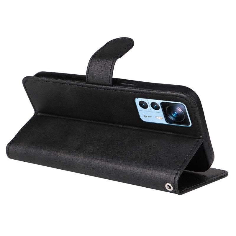 Custodia in pelle Xiaomi 12T / 12T Pro Ecopelle Con Cinturino