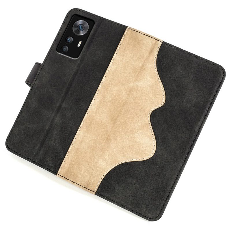 Custodia in pelle Xiaomi 12T / 12T Pro Elegante Bicolore