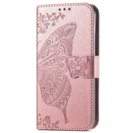 Custodia in pelle Xiaomi 12T / 12T Pro Farfalla Barocca