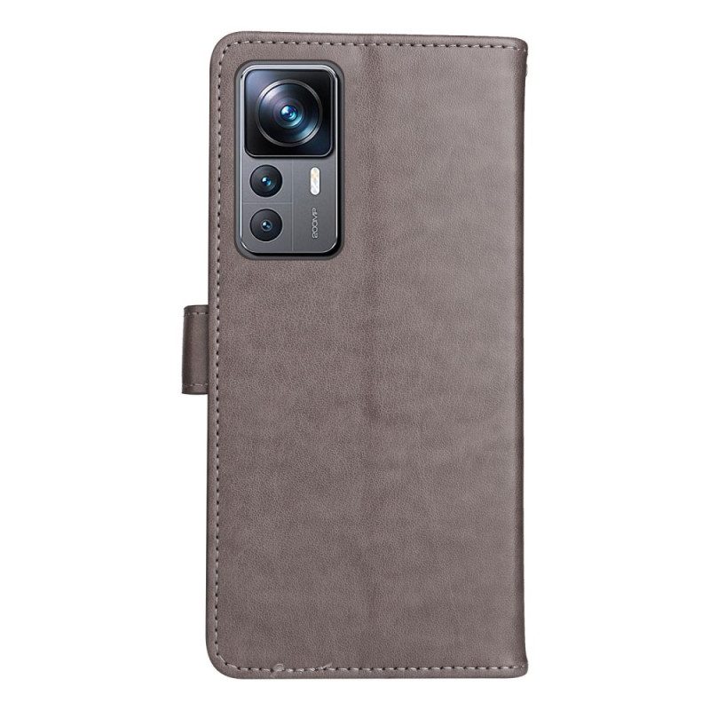 Custodia in pelle Xiaomi 12T / 12T Pro Gatto E Api