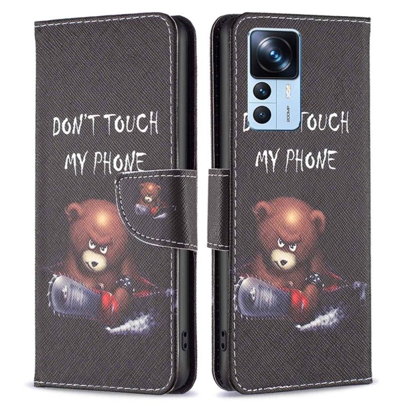 Custodia in pelle Xiaomi 12T / 12T Pro Orso Pericoloso