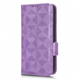 Custodia in pelle Xiaomi 12T / 12T Pro Triangoli Stile Retrò