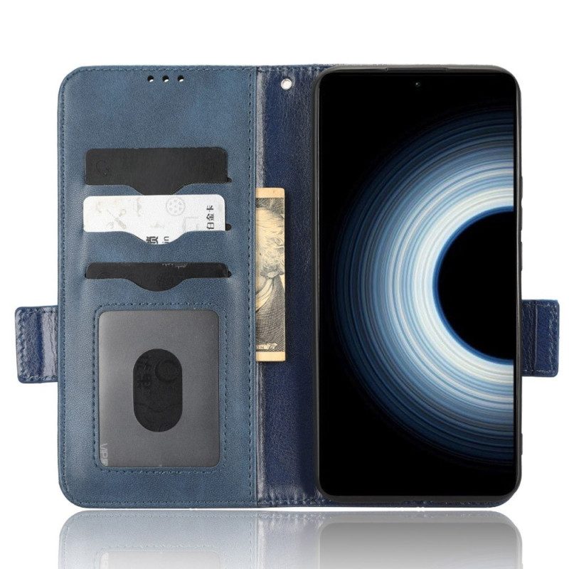 Custodia in pelle Xiaomi 12T / 12T Pro Triangoli Stile Retrò