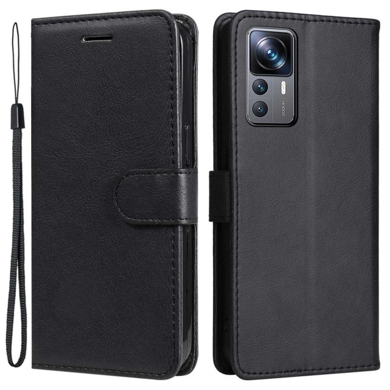Folio Cover Xiaomi 12T / 12T Pro Cordino In Tinta Unita