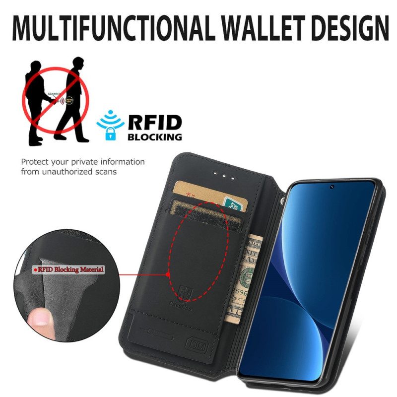 Folio Cover Xiaomi 12T / 12T Pro Custodia in pelle Progettazione Caseneo Rfid