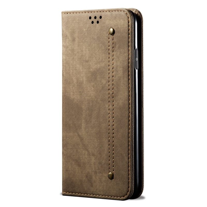 Folio Cover Xiaomi 12T / 12T Pro Custodia in pelle Tessuto