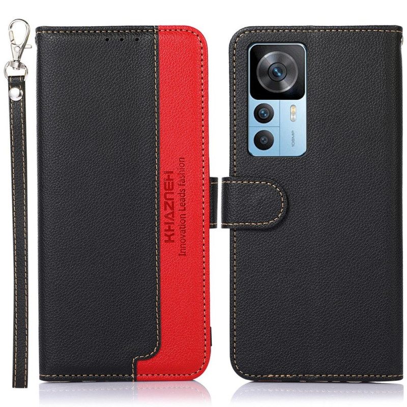 Folio Cover Xiaomi 12T / 12T Pro Lychee Style Rfid Khazneh