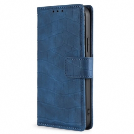 Custodia in pelle Realme GT Neo 3 Trama Di Coccodrillo