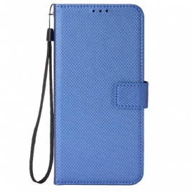 Custodia in pelle Realme GT Neo 3 Trama Di Diamante Strappy