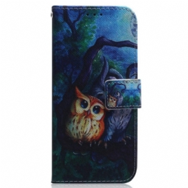 Folio Cover Realme GT Neo 3 Coppia Di Gufi
