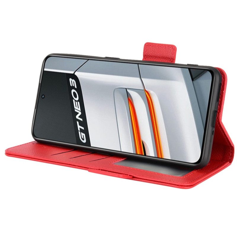 Folio Cover Realme GT Neo 3 Custodia in pelle Ecopelle Antiscivolo