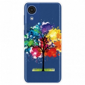 Cover Samsung Galaxy A03 Core Albero Dell'acquerello Senza Soluzione Di Continuità