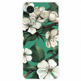 Cover Samsung Galaxy A03 Core Fiori Bianchi Dipinti