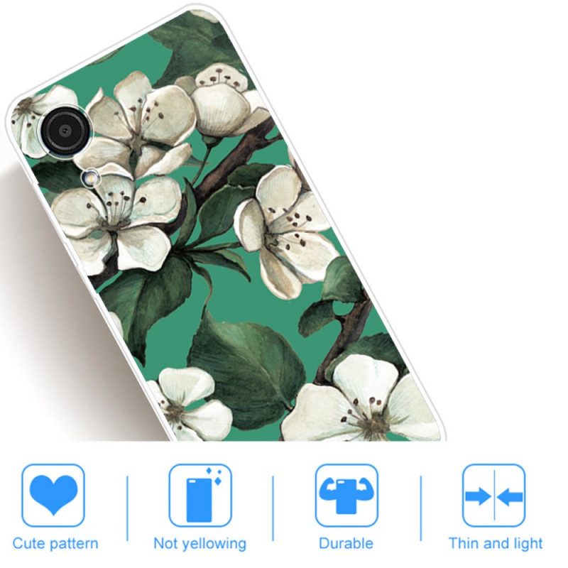 Cover Samsung Galaxy A03 Core Fiori Bianchi Dipinti