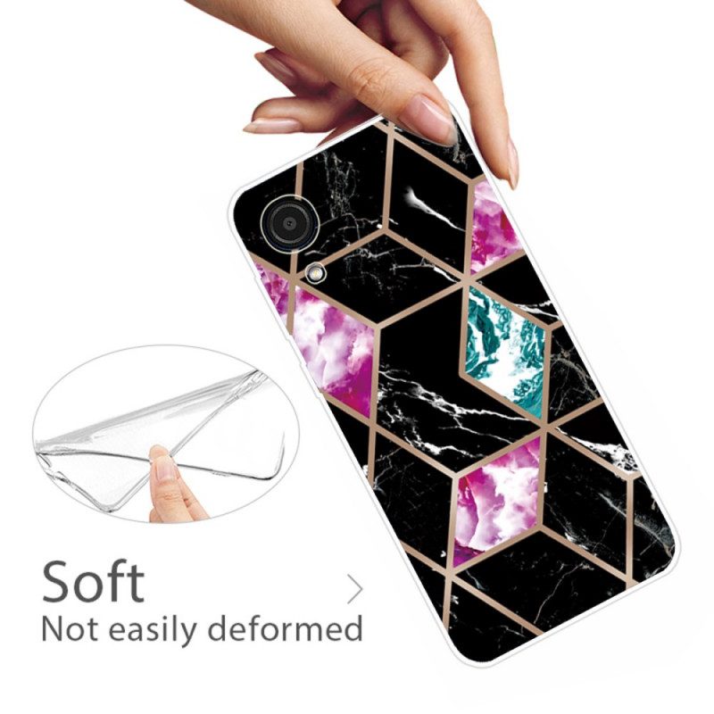 Cover Samsung Galaxy A03 Core Rifiuta Il Marmo Geometrico