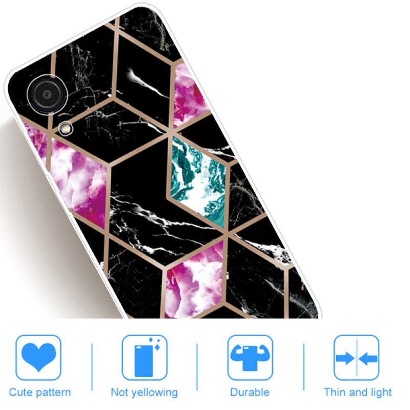 Cover Samsung Galaxy A03 Core Rifiuta Il Marmo Geometrico