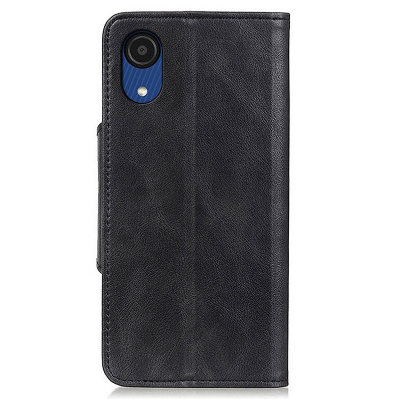 Custodia in pelle Samsung Galaxy A03 Core Bottone In Ecopelle