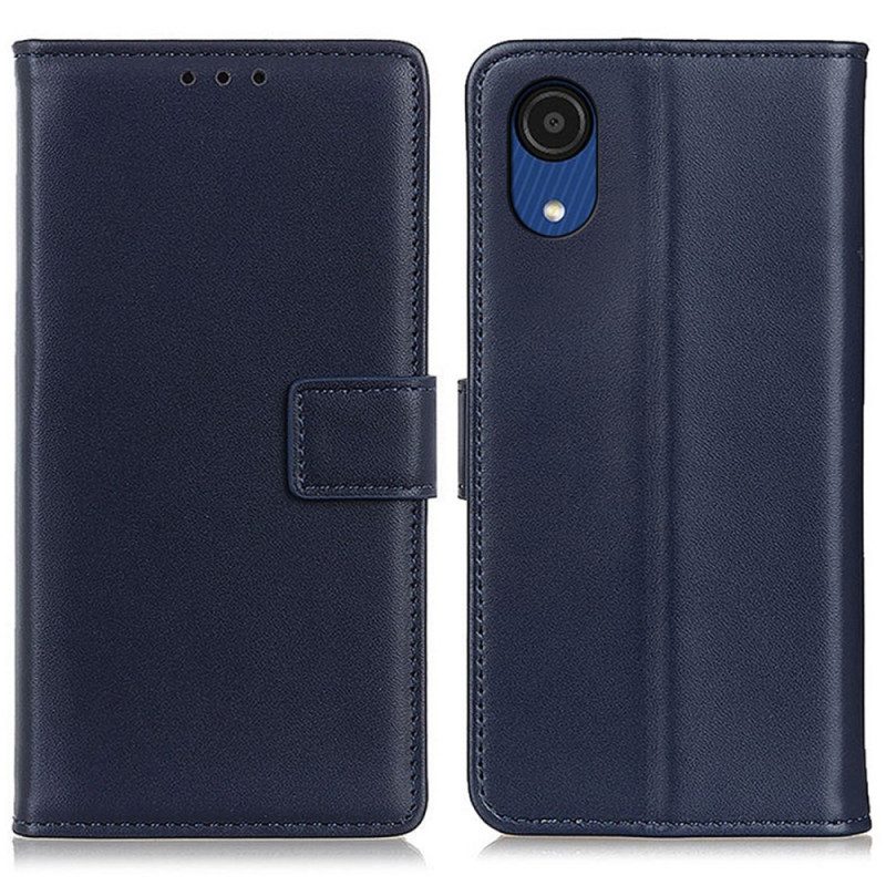 Custodia in pelle Samsung Galaxy A03 Core Ecopelle Tinta Unita