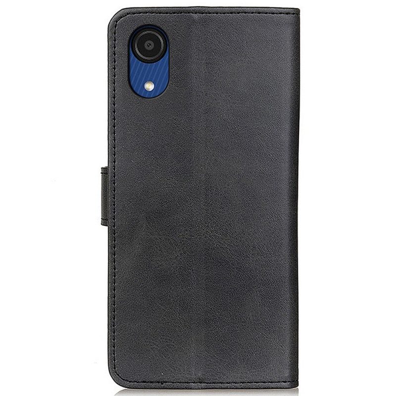 Custodia in pelle Samsung Galaxy A03 Core Effetto Pelle Opaca