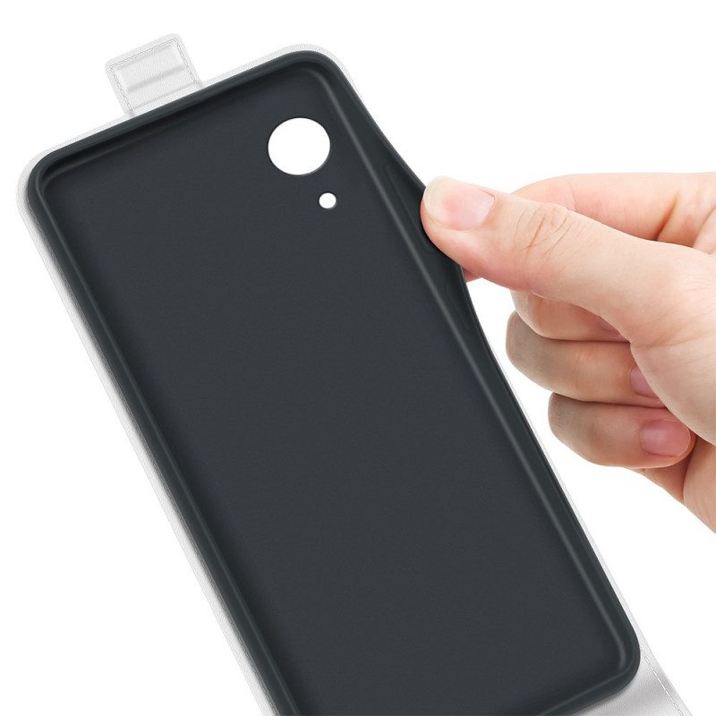 Custodia in pelle Samsung Galaxy A03 Core Folio Cover Patta Verticale Effetto Pelle