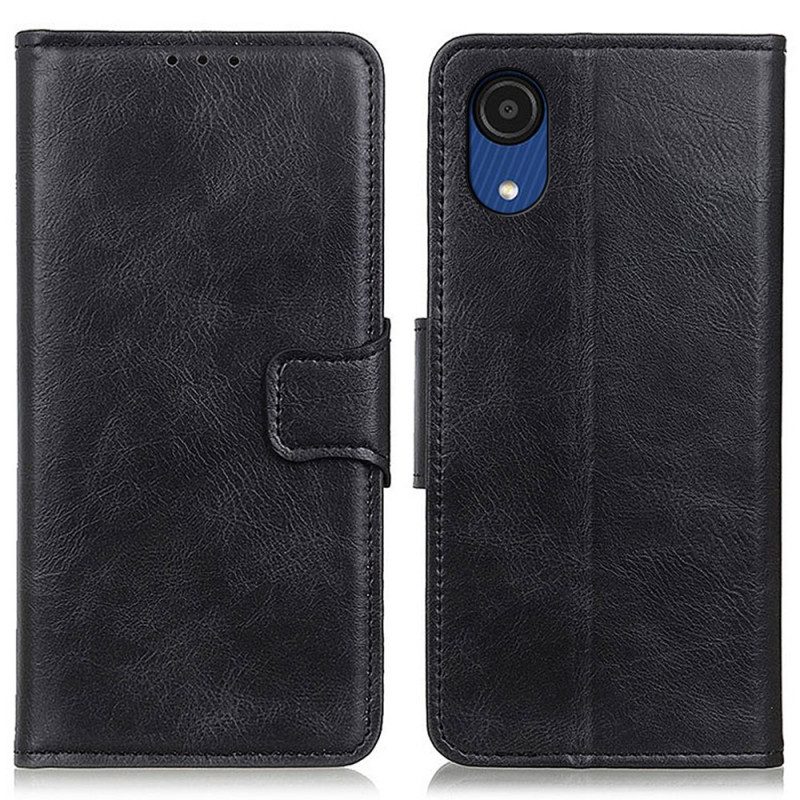 Folio Cover Samsung Galaxy A03 Core Chiusura Reversibile Effetto Pelle
