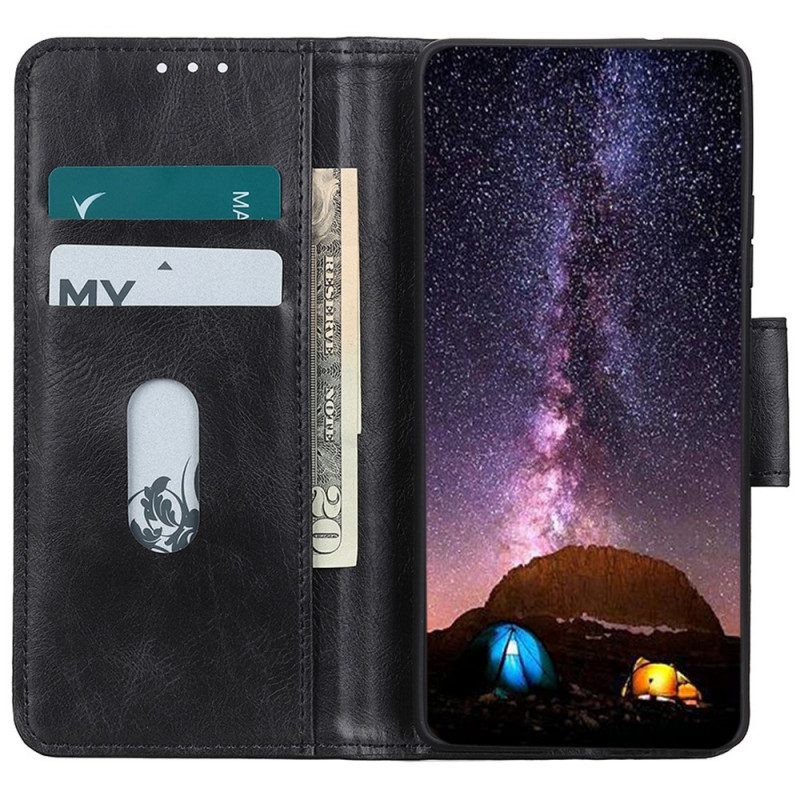 Folio Cover Samsung Galaxy A03 Core Chiusura Reversibile Effetto Pelle