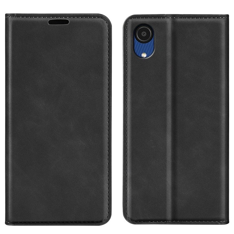 Folio Cover Samsung Galaxy A03 Core Custodia in pelle Design Skin-touch